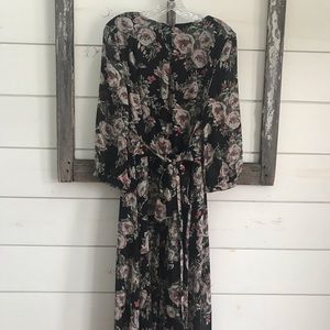 Floral wrap dress
